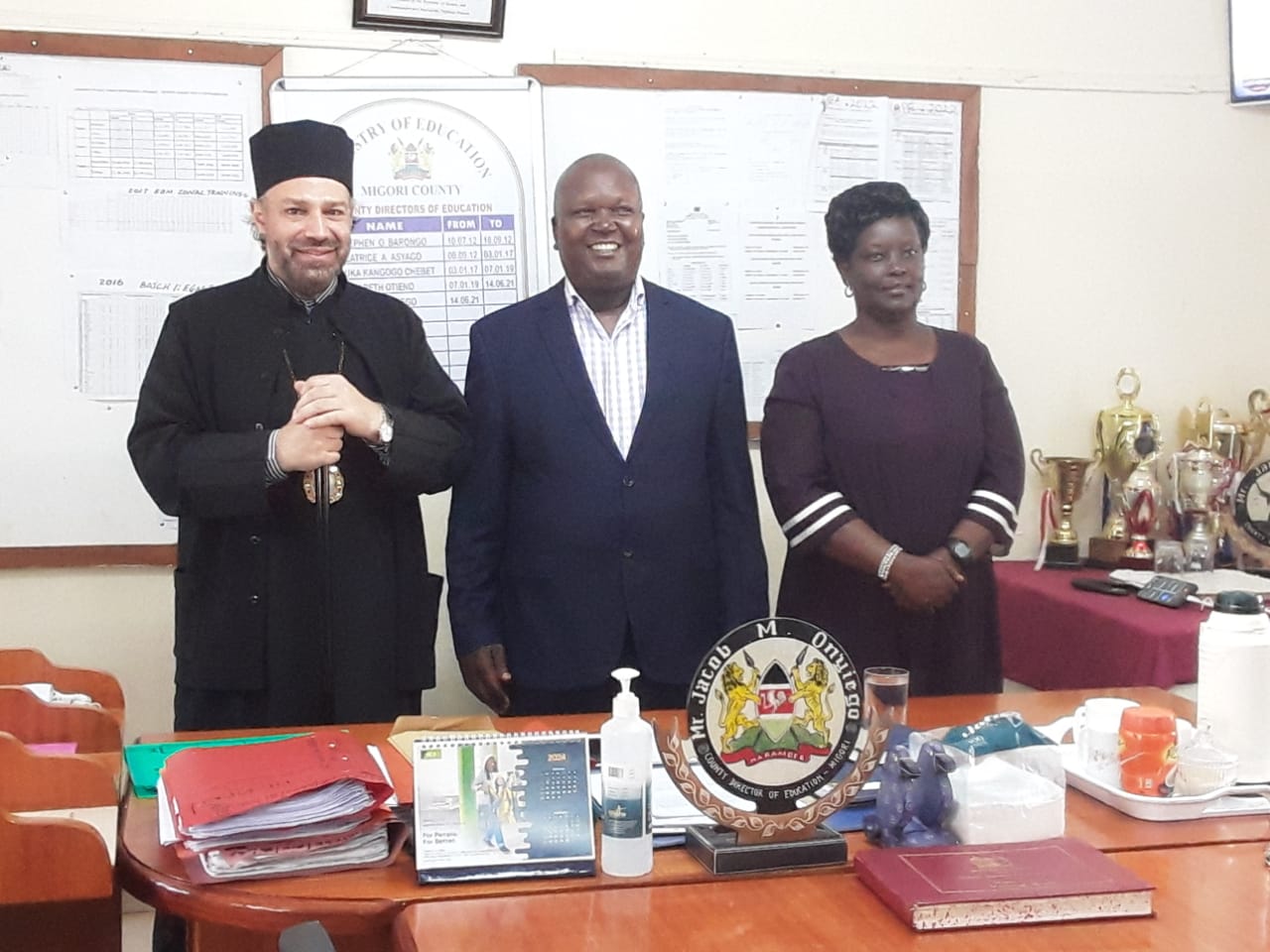 Bishop MARKOS with the Director of Education in Migori County