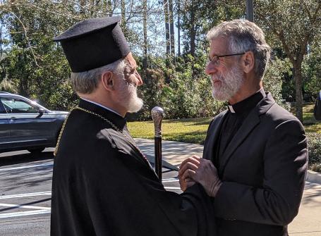 His Eminence Archbishop Elpidophoros and Father Martin